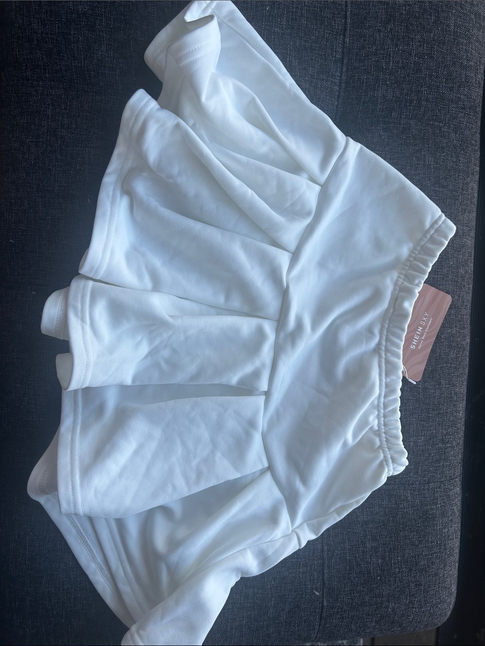 SHEIN White Layered Ruffle Mini Skirt